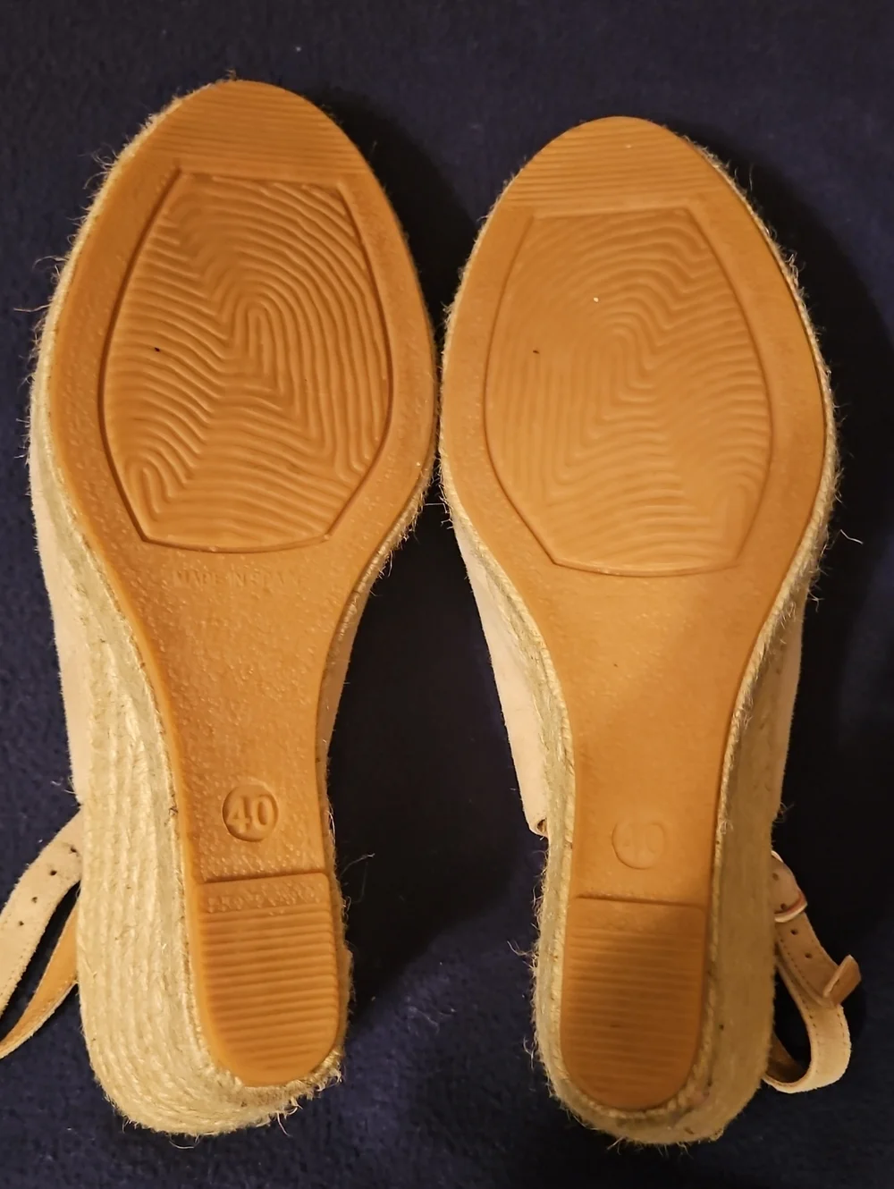 Women’s Beige Suede Peep-Toe Slingback Espadrille Sandals
